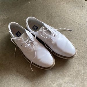 White FootJoy Traditions Golf Shoes
